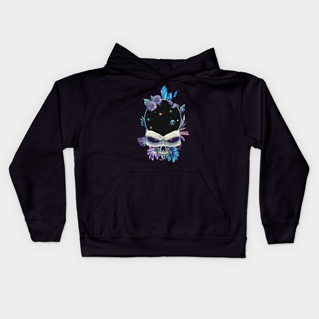 Death Space Skull Kids Hoodie by origato